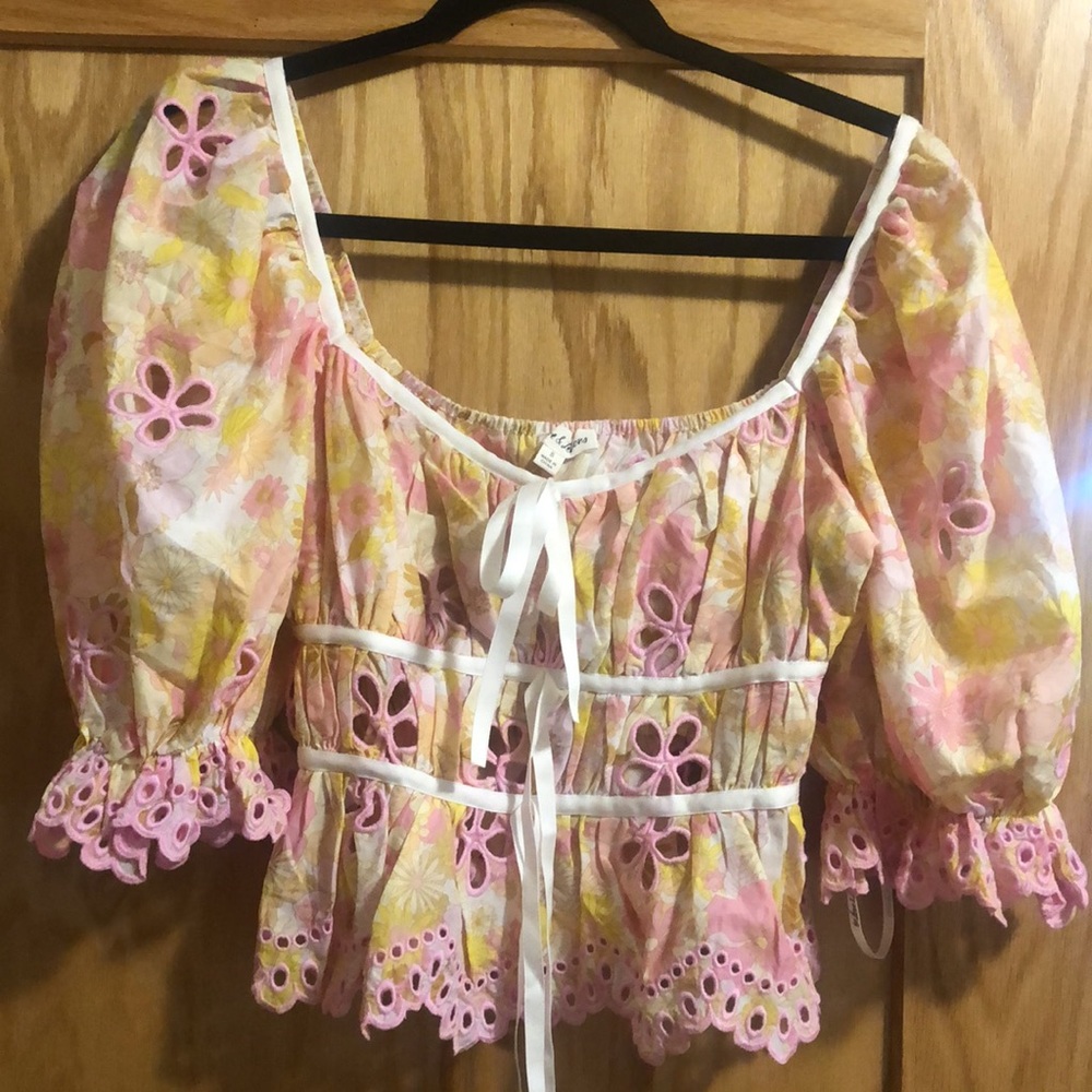 For Love & Lemon’s Claire Blouse, Size Small, Never worn